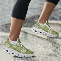 Vesuvian Green Palaka Quilt Hawaii Clunky Sneakers Traditional Hawaii-plaid Pattern LT14 - Polynesian Pride