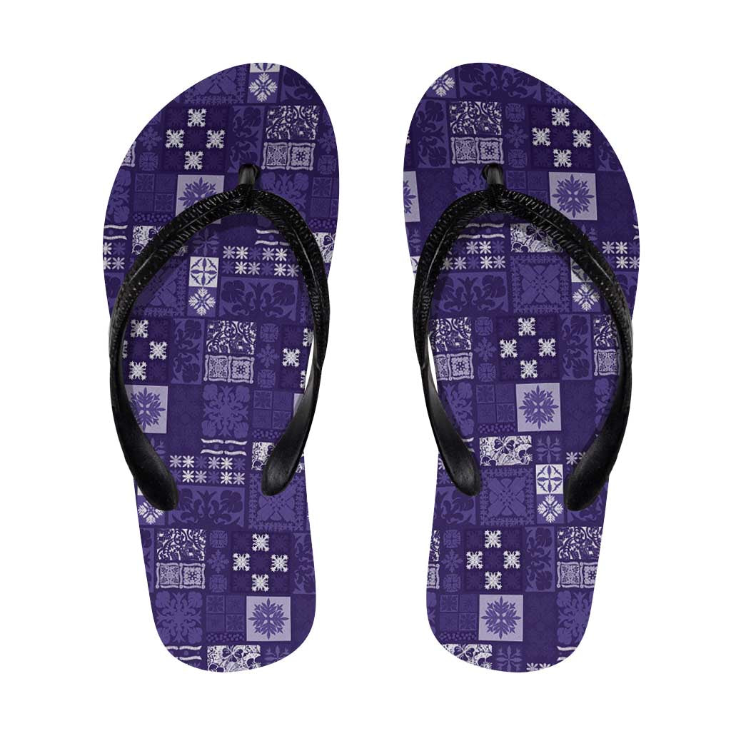 Vintage Hawaiian Quilting Patterns Flip Flops Purple Style Tribal Fabric Patchwork LT9 Purple - Polynesian Pride