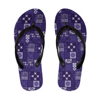 Vintage Hawaiian Quilting Patterns Flip Flops Purple Style Tribal Fabric Patchwork LT9 Purple - Polynesian Pride