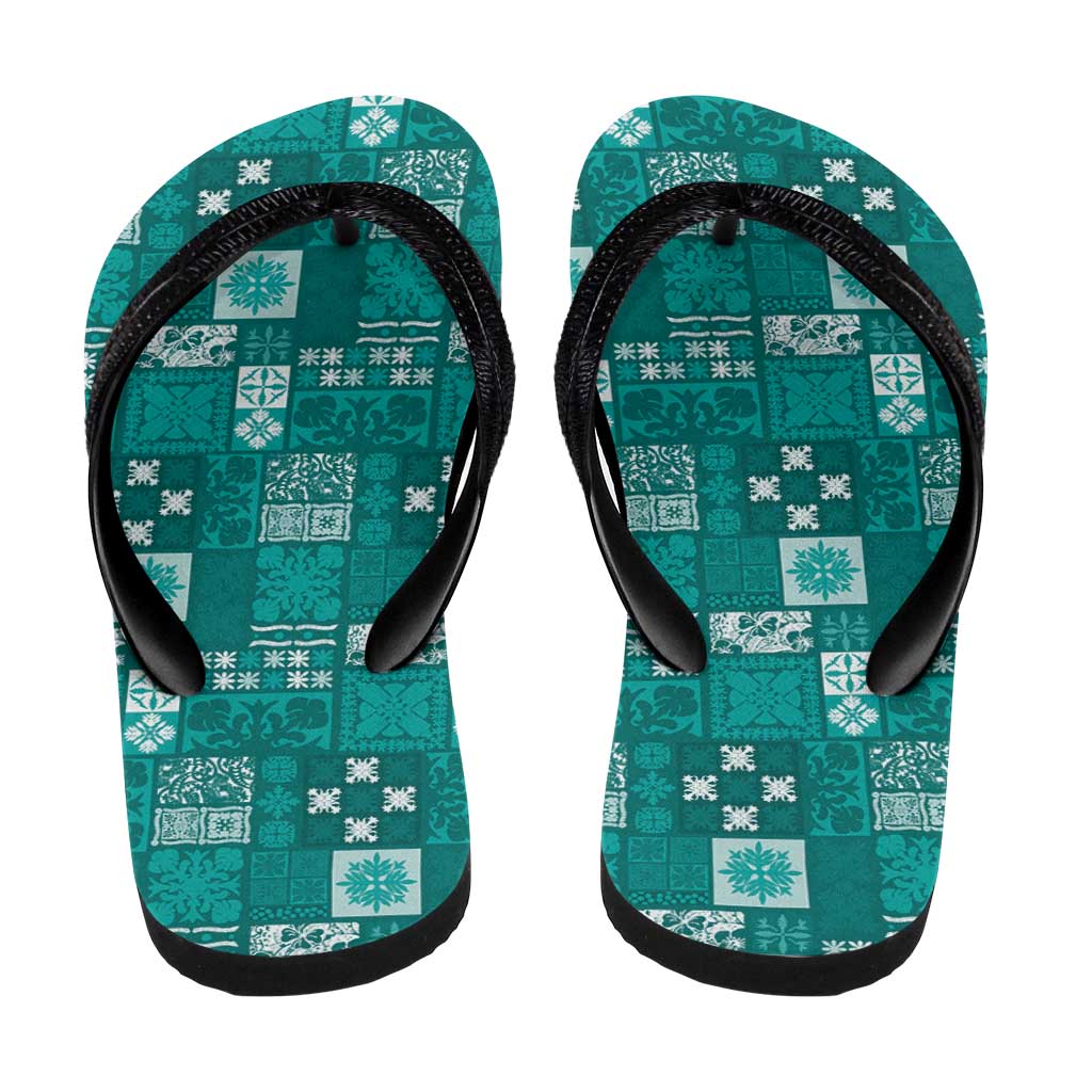 Vintage Hawaiian Quilting Patterns Flip Flops Turquoise Style Tribal Fabric Patchwork LT9 - Polynesian Pride