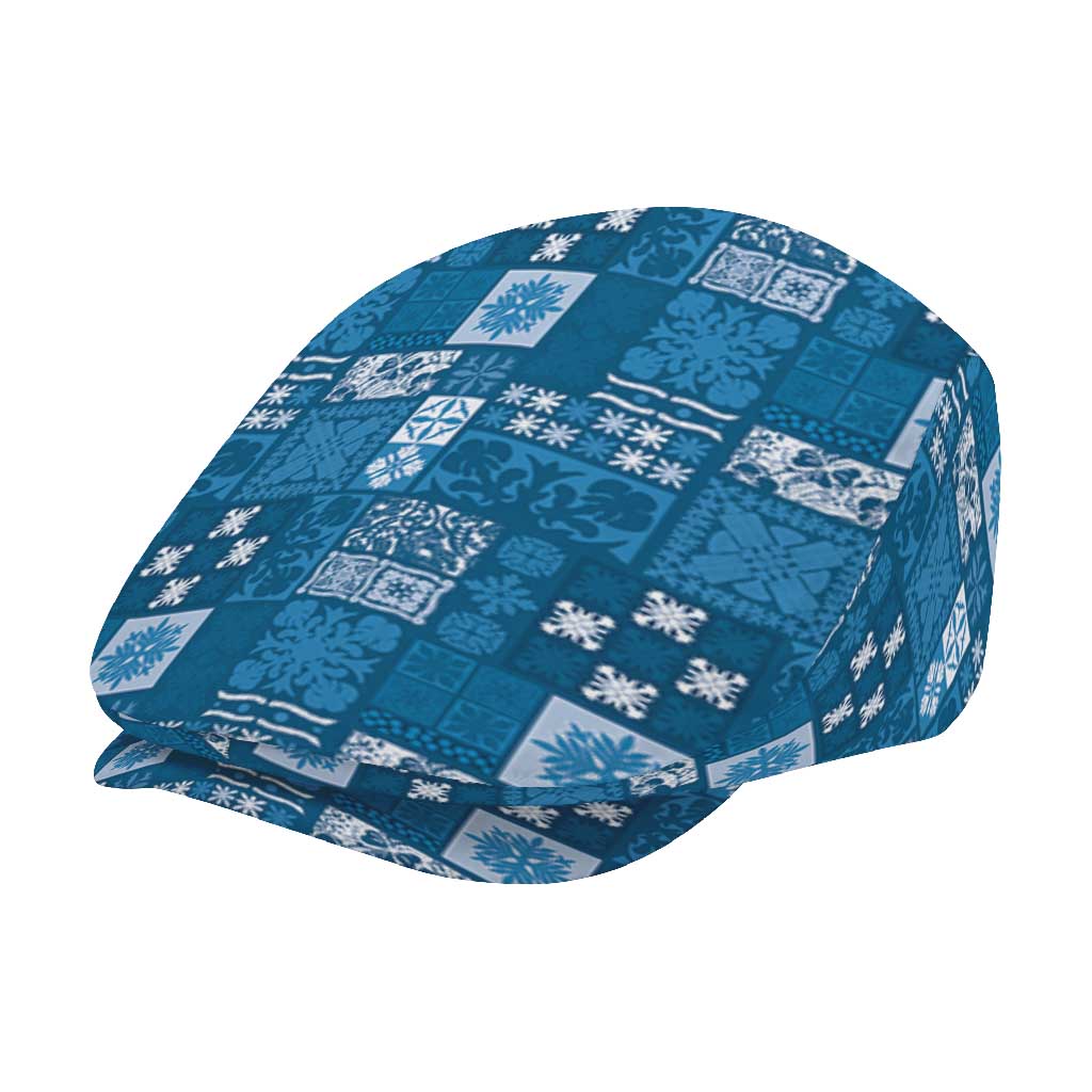 Vintage Hawaiian Quilting Patterns Jeff Hat Blue Style Tribal Fabric Patchwork LT9 - Polynesian Pride