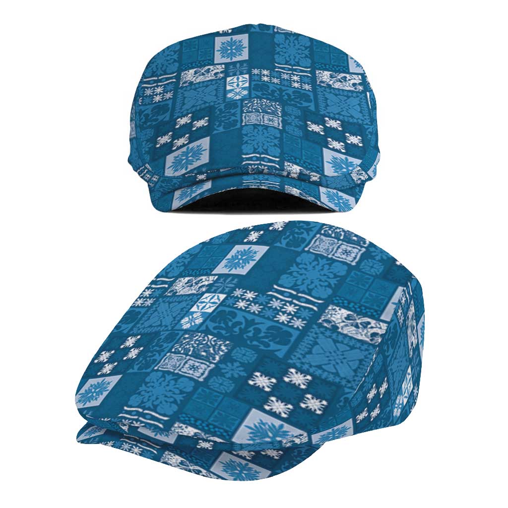 Vintage Hawaiian Quilting Patterns Jeff Hat Blue Style Tribal Fabric Patchwork LT9 - Polynesian Pride