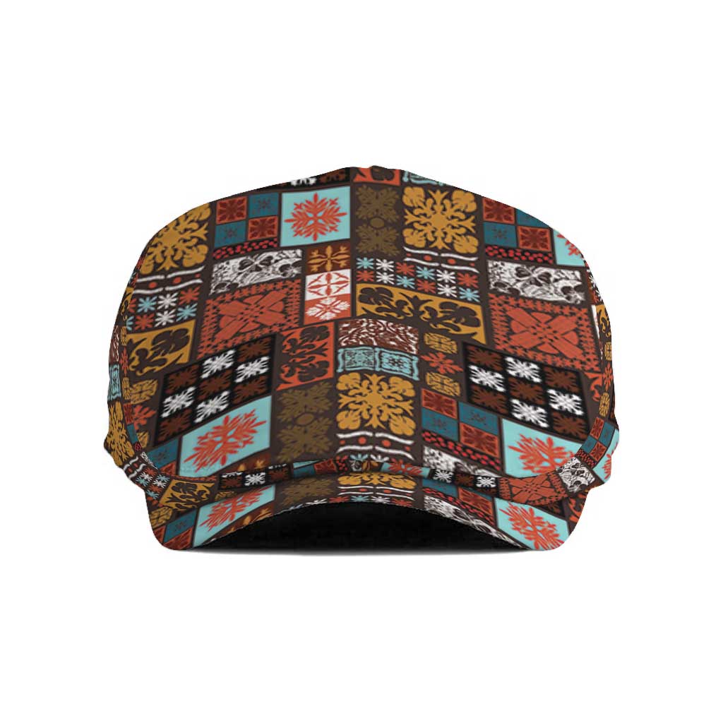 Vintage Hawaiian Quilting Patterns Jeff Hat Brown Style Tribal Fabric Patchwork LT9 Brown - Polynesian Pride