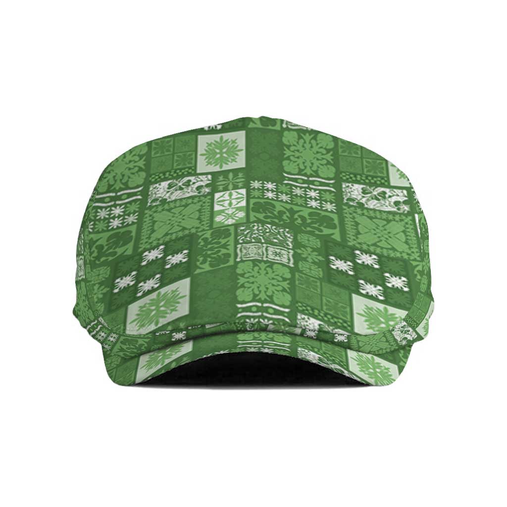Vintage Hawaiian Quilting Patterns Jeff Hat Green Style Tribal Fabric Patchwork LT9 Green - Polynesian Pride