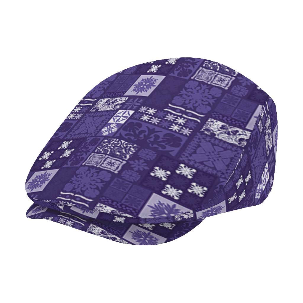 Vintage Hawaiian Quilting Patterns Jeff Hat Purple Style Tribal Fabric Patchwork LT9 - Polynesian Pride
