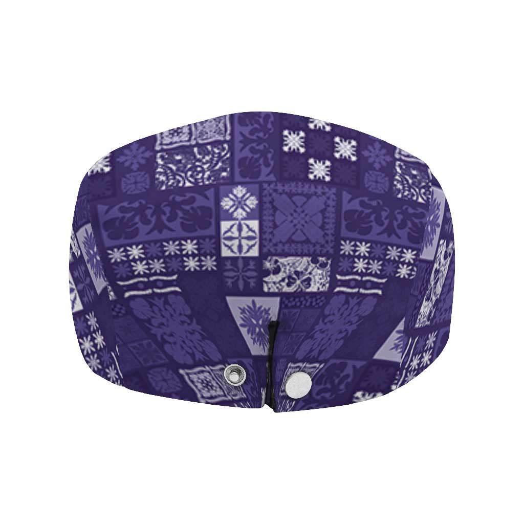 Vintage Hawaiian Quilting Patterns Jeff Hat Purple Style Tribal Fabric Patchwork LT9 - Polynesian Pride