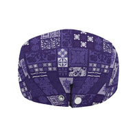 Vintage Hawaiian Quilting Patterns Jeff Hat Purple Style Tribal Fabric Patchwork LT9 - Polynesian Pride