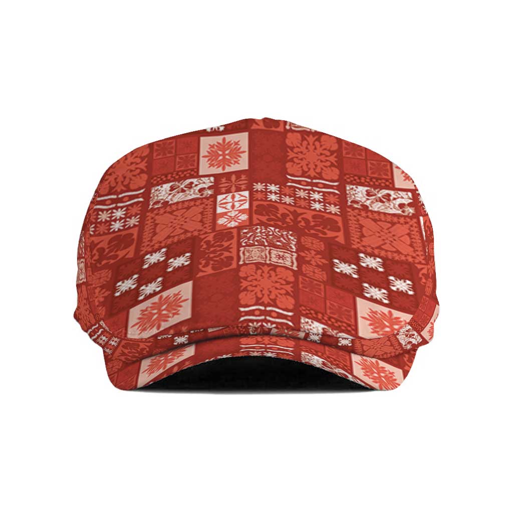 Vintage Hawaiian Quilting Patterns Jeff Hat Red Style Tribal Fabric Patchwork LT9 Red - Polynesian Pride