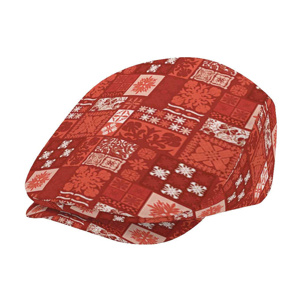 Vintage Hawaiian Quilting Patterns Jeff Hat Red Style Tribal Fabric Patchwork LT9 - Polynesian Pride