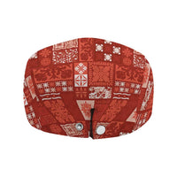 Vintage Hawaiian Quilting Patterns Jeff Hat Red Style Tribal Fabric Patchwork LT9 - Polynesian Pride