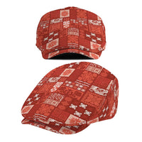 Vintage Hawaiian Quilting Patterns Jeff Hat Red Style Tribal Fabric Patchwork LT9 - Polynesian Pride