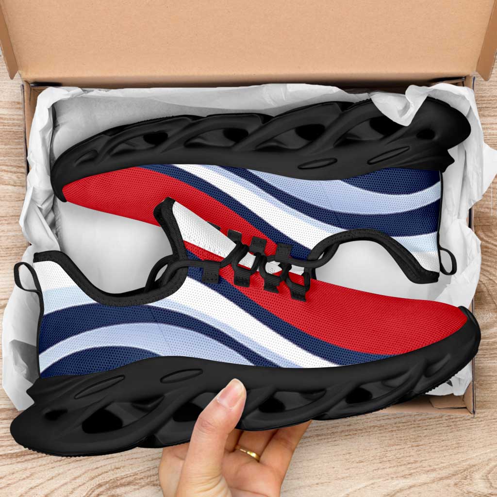 Wallis And Futuna Clunky Sneakers Flag-Inspired Curve Style LT05 - Polynesian Pride