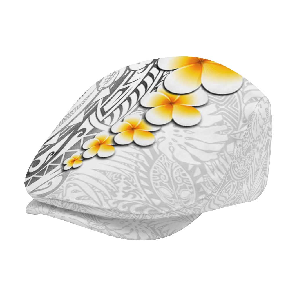 White Tropical Plumeria With Galaxy Polynesian Art Jeff Hat LT14 - Polynesian Pride
