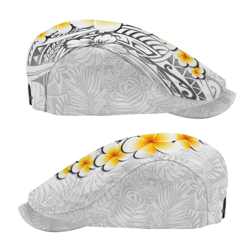White Tropical Plumeria With Galaxy Polynesian Art Jeff Hat LT14 - Polynesian Pride