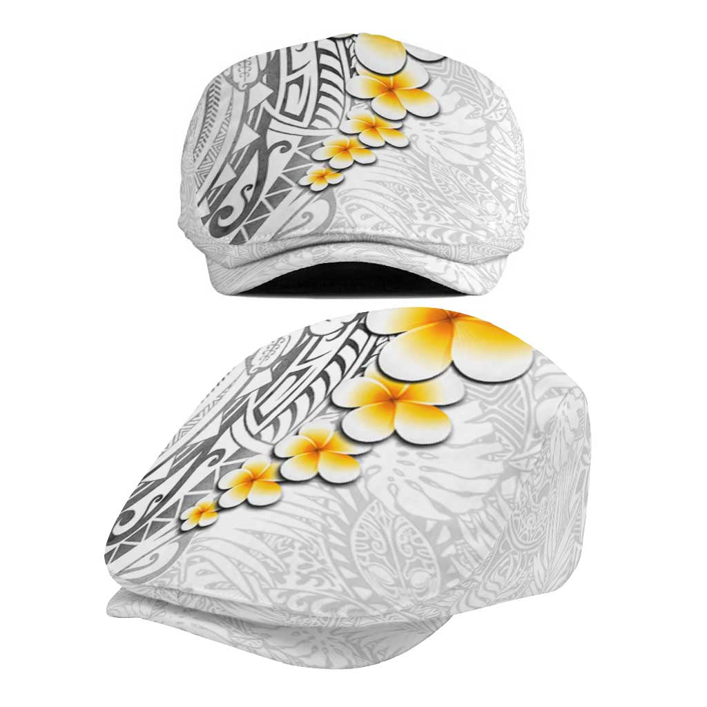 White Tropical Plumeria With Galaxy Polynesian Art Jeff Hat LT14 - Polynesian Pride