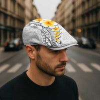 White Tropical Plumeria With Galaxy Polynesian Art Jeff Hat LT14 - Polynesian Pride