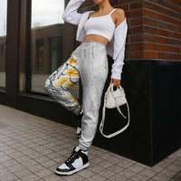 White Tropical Plumeria With Galaxy Polynesian Art Jogger Pants LT14 - Polynesian Pride