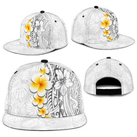 White Tropical Plumeria With Galaxy Polynesian Art Snapback Cap LT14 - Polynesian Pride