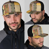 Yellow Aotearoa Kowhaiwhai Pattern Mesh Trucker Cap NZ Maori Quilt Style LT14 - Polynesian Pride