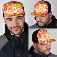 Yellow Hawaii Hibiscus Mesh Trucker Cap Tropical Flowers Seamless Pattern LT14 - Polynesian Pride