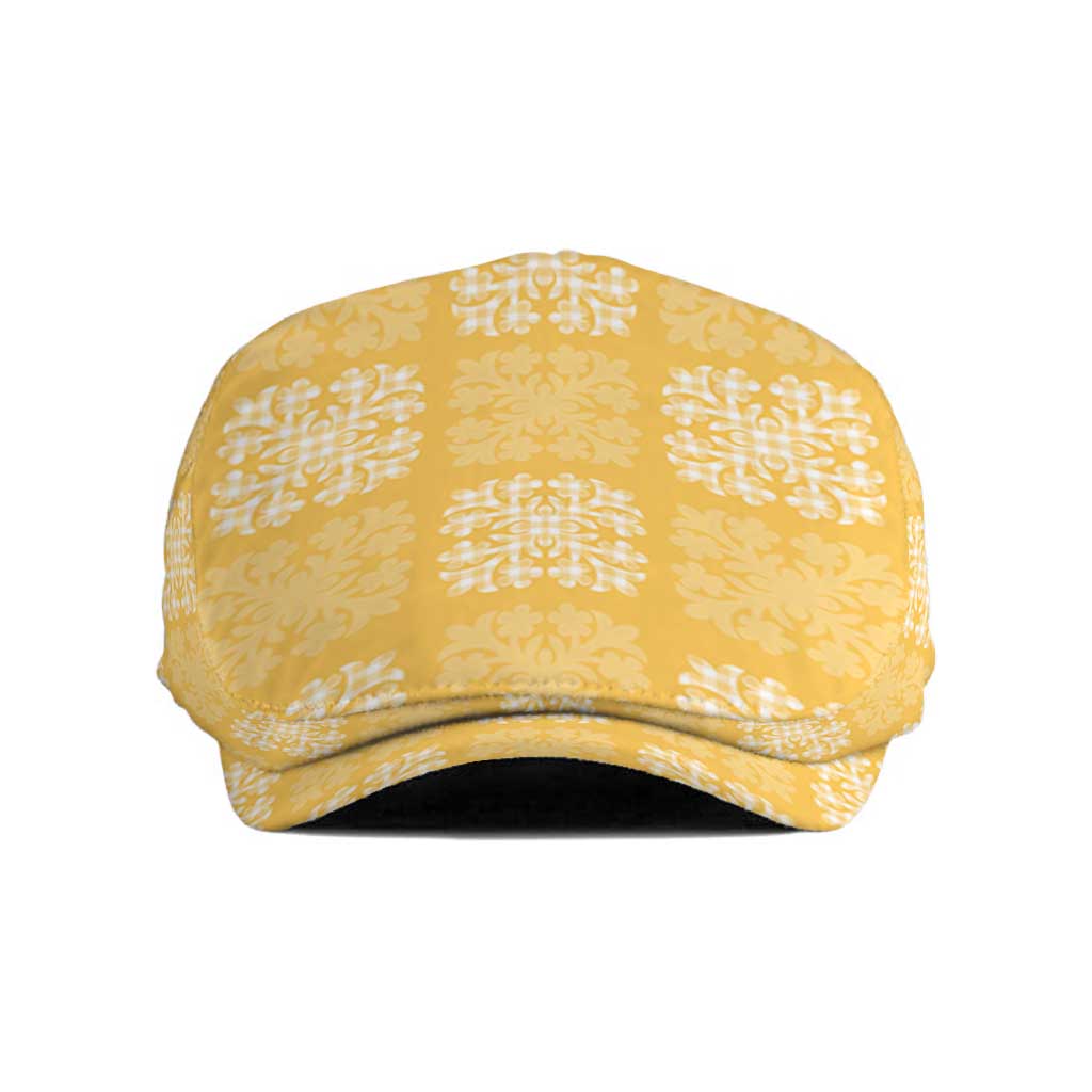 Yellow Palaka Quilt Hawaii Jeff Hat Traditional Hawaii-plaid Pattern LT14 Yellow - Polynesian Pride