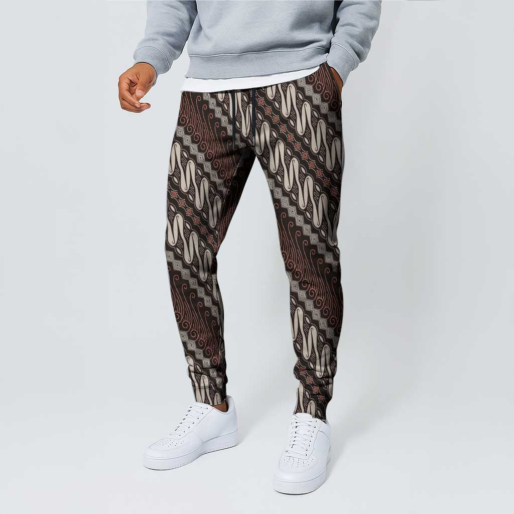 Yogyakarta Parang Batik Motifs Jogger Pants Indonesian Traditional Pattern LT01 - Polynesian Pride