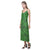 Tonga Pattern V - Neck Open Fork Long Dress - Green Style - Polynesian Pride