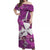 Wallis et Futuna Off Shoulder Long Dress Hammerhead Shark Purple LT13 Long Dress Purple - Polynesian Pride