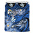 Kanaka Maoli (Hawaiian) Bedding Set - Waves Polynesian Turtle Hibiscus (Dark Blue) - Polynesian Pride