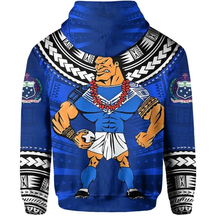 Samoa Hoodie Samoan Rugby - Polynesian Pride