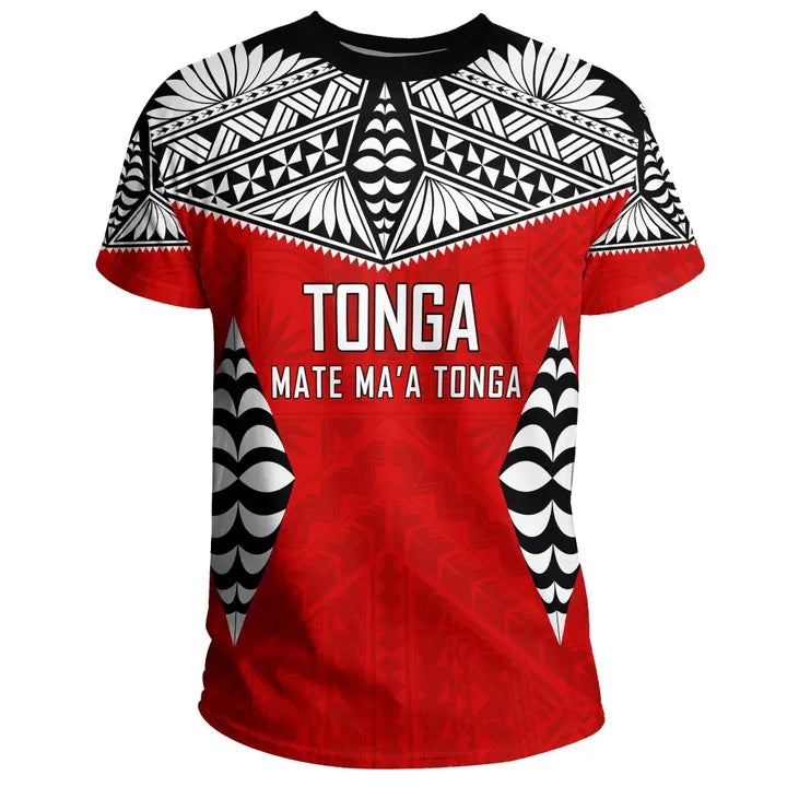 Tonga T Shirt Mate Maa Tonga Black - Polynesian Pride