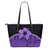 (Custom Personalised) Polynesian Leather Tote Bag Hibiscus Personal Signature Purple - Polynesian Pride