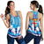 Fiji Women Tank - Fijian Tapa Flag Women Racerback Tank Blue - Polynesian Pride