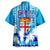 Fiji Hawaiian Shirt - Fijian Tapa Flag Blue - Polynesian Pride