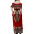 Tonga Ngatu Design Off Shoulder Long Dress - Polynesian Pride