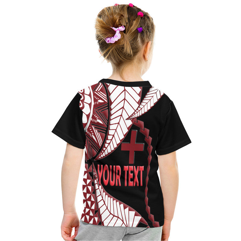 Custom Tonga Emancipation Day T Shirt Kupesi Pattern No.1 Black LT9 - Polynesian Pride
