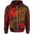 Pohnpei Zip up Hoodie Red Shark Polynesian Tattoo Unisex Red - Polynesian Pride