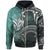 Samoa Zip up Hoodie Samoa Seal Wave Style (Green) Unisex Green - Polynesian Pride