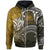 Samoa Zip up Hoodie Samoa Seal Wave Style (Gold) Unisex Gold - Polynesian Pride