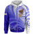 American Samoa Polynesian Zip up Hoodie Bald Eagle (Blue) Unisex Blue - Polynesian Pride