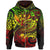 Kosrae Zip up Hoodie Reggae Shark Polynesian Tattoo Unisex Reggae - Polynesian Pride