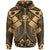 Samoa Polynesian Zip up Hoodie Samoa Gold Seal with Polynesian Tattoo Unisex Gold - Polynesian Pride