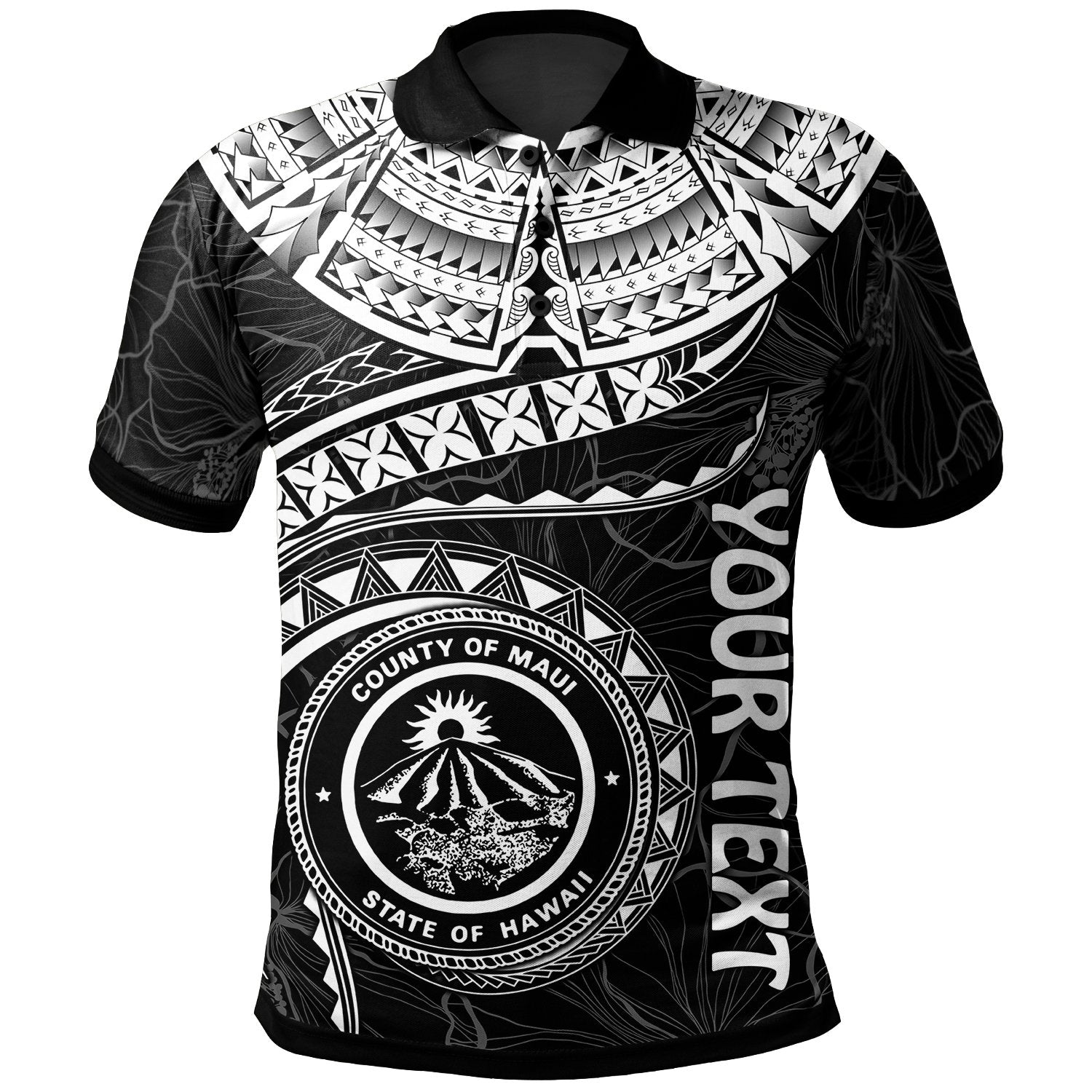 Polynesian Hawaii Custom Polo Shirt Maui Polynesian Waves (White) Unisex White - Polynesian Pride