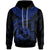 Tonga Polynesian Custom Hoodie Tonga Waves (Blue) Unisex Black - Polynesian Pride