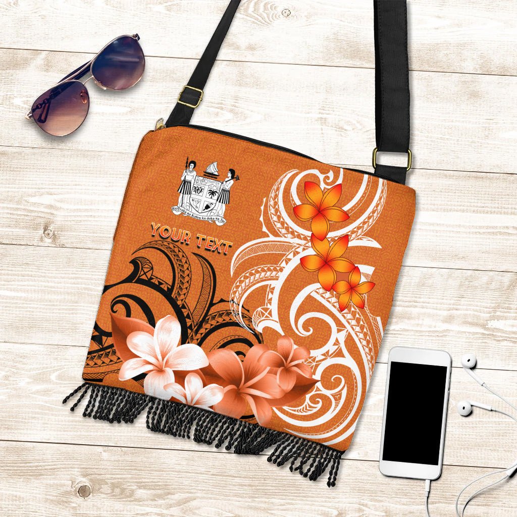 Custom Fiji Personalised Boho Handbag - Fijian Spirit One Style One Size Orange - Polynesian Pride