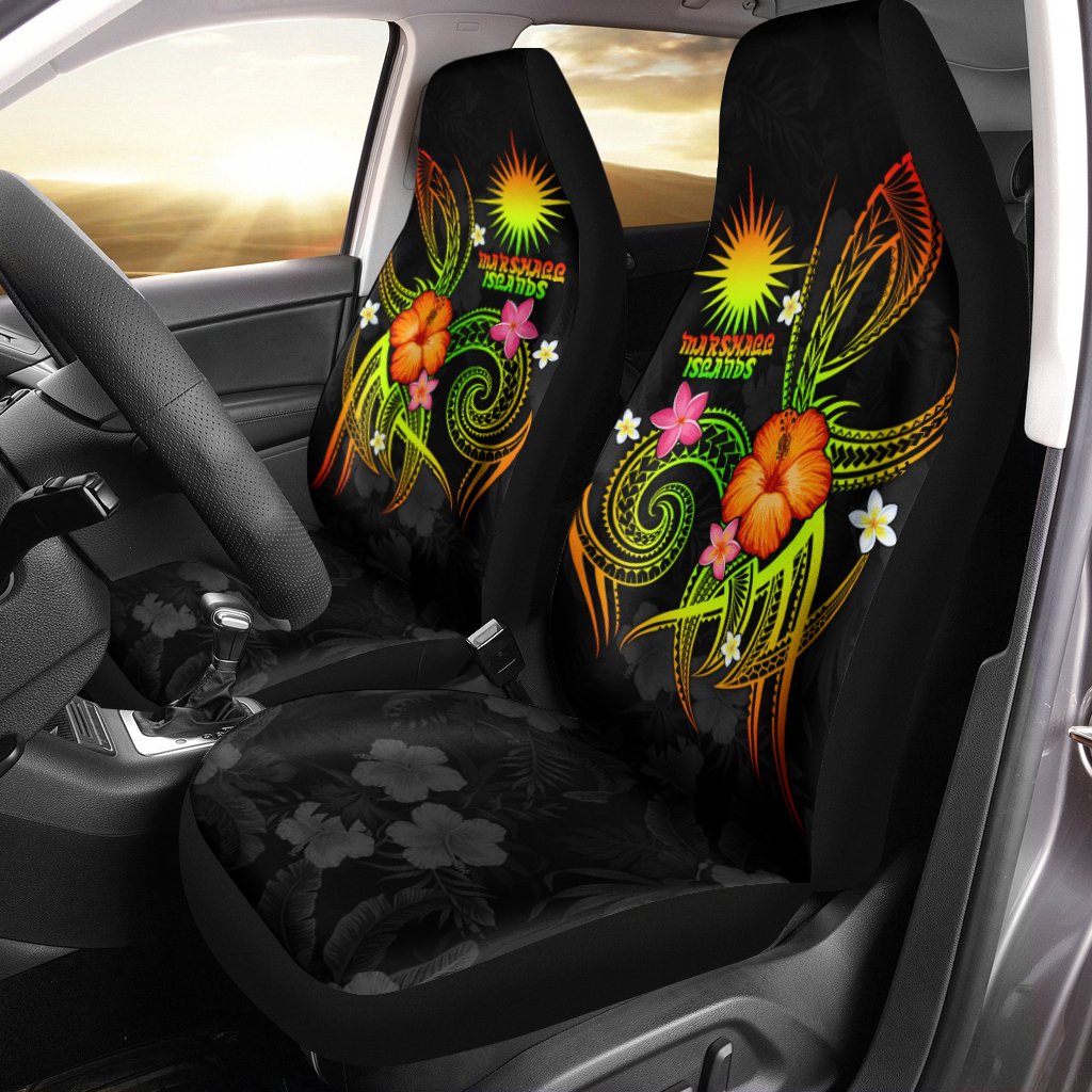 Marshall Islands Polynesian Car Seat Covers - Legend of Marshall Islands (Reggae) Universal Fit Reggae - Polynesian Pride