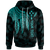 Kosrae Custom Hoodie Polynesian Wings (Turquoise) Unisex Turquoise - Polynesian Pride