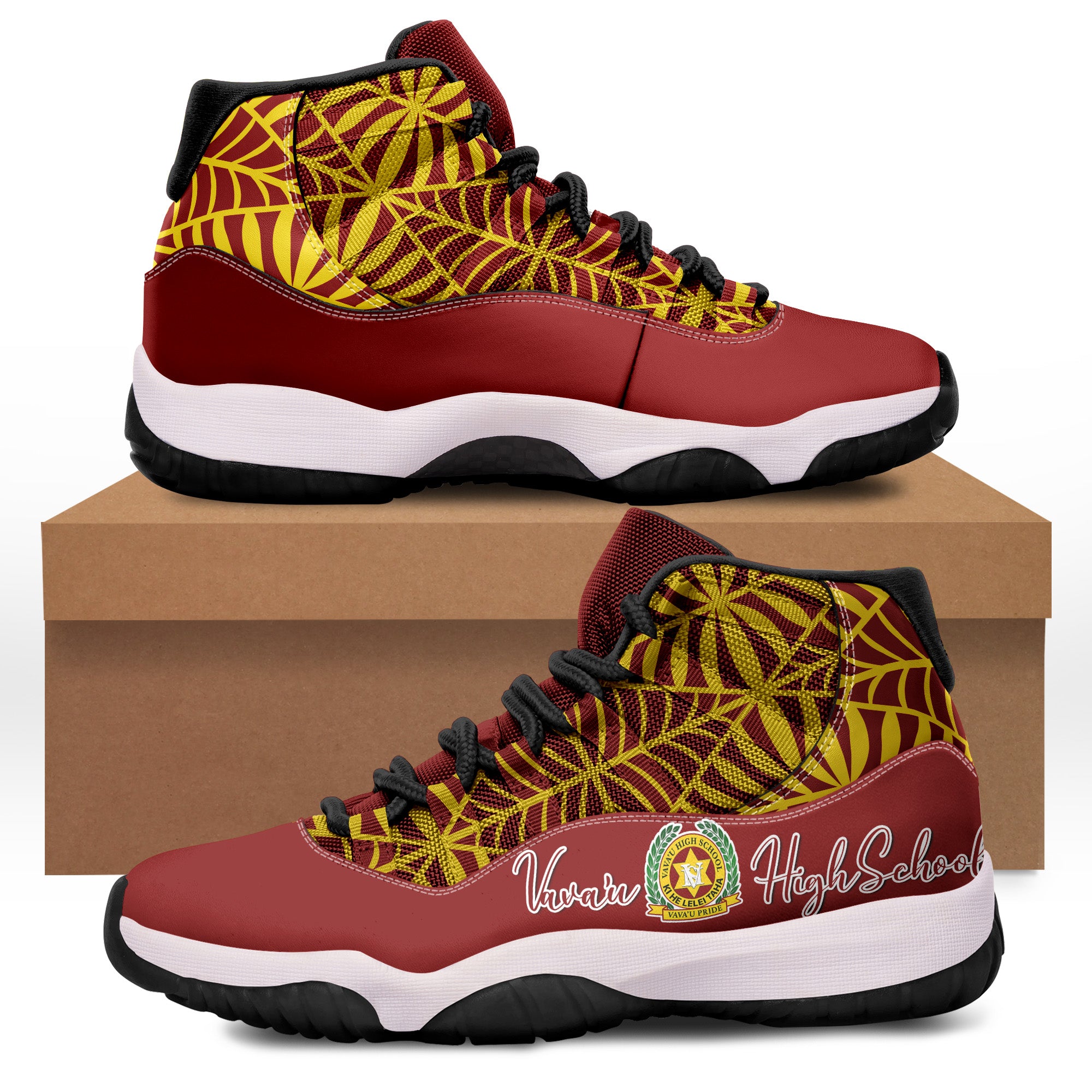 Tonga Vava'u High School Sneaker J.11 Style No.1 LT6 Red - Polynesian Pride