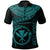 Polynesian Hawaii Custom Polo Shirt Kanaka Maoli with Hawaiian Waves (Turquoise) Unisex Turquoise - Polynesian Pride