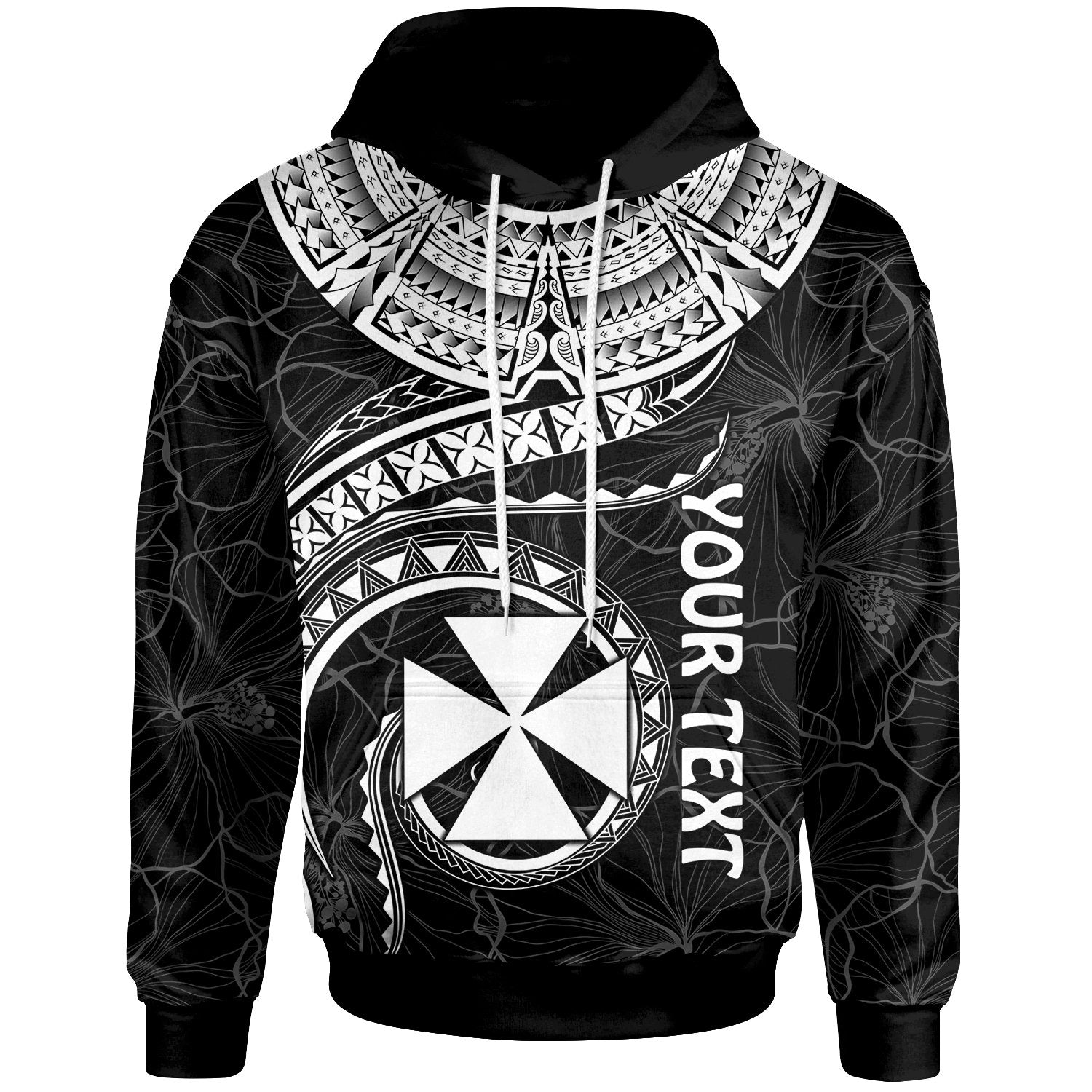 Wallis and Futuna Polynesian Custom Hoodie Wallis and Futuna Waves (White) Unisex White - Polynesian Pride